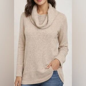 Calvin Klein Cream Cowl Neck Sweater